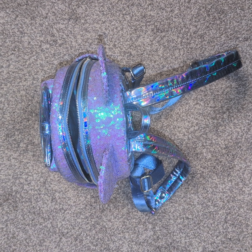 Disney Iridescent Purple Loungefly Backpack - Picture 10 of 16